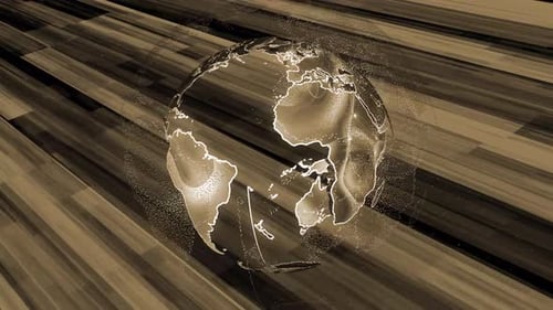 Futuristic Digital Earth Globe with Glowing Network Connections