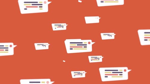 Animation de chat en ligne textuelle et bulles vocales - Réseaux sociaux