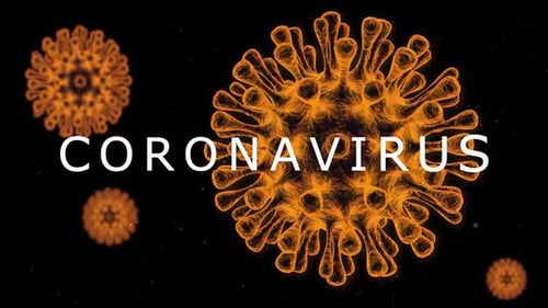 Animated 3D Coronavirus Cells Text Reveal