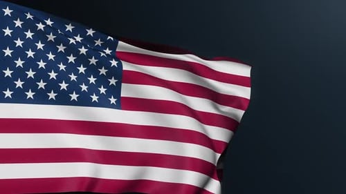 Realistic Waving United States Flag Animation