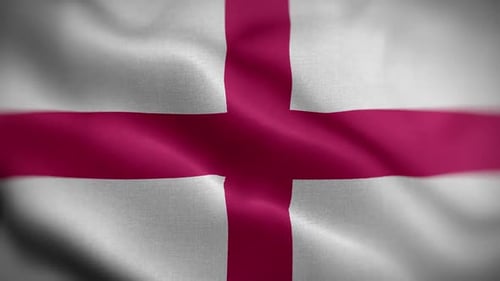 Realistic Waving England Flag Animation