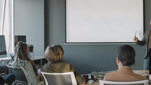 Business Presentation with Financial Data in Office