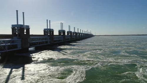 Eastern Scheldt storm surge barrier, Vrouwenpolder, Netherlands
