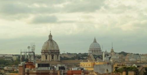 Panoramic Skyline View of Urban Buildings