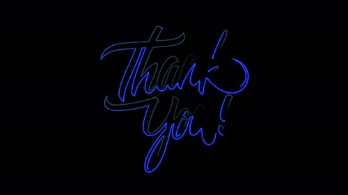 Gracias por la impecable animación de texto de neón. Gracias por las palabras: texto de neón animado, movimiento
.