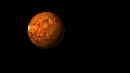 Moving Zoom In Spinning 3d Venus Planet