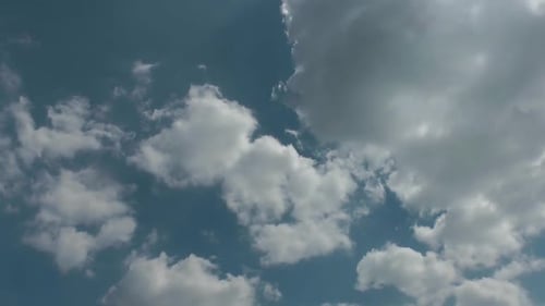 Blue Clean Summer Sky With Clouds