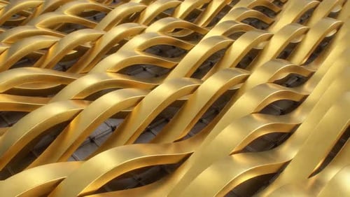Abstract Golden Wavy Liquid Surface Flowing Background