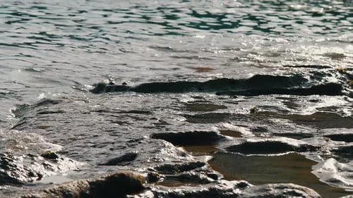 Water Hitting Rocks