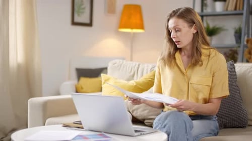 Woman Presenting Data During Online Meeting From Home