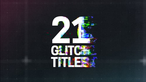 Dynamic Digital Glitch Text Title Animations