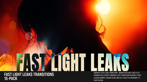 Fast Light Leaks Transitions for Reels, Shorts & YouTube For Premiere Pro