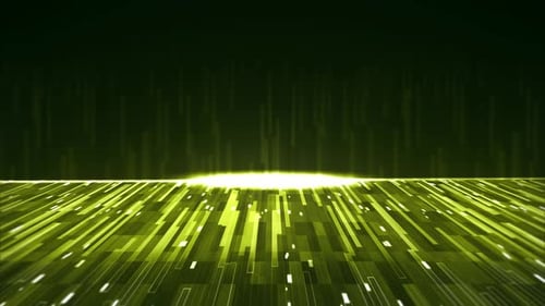 Animated Glowing Geometric Grid Digital Loop Background