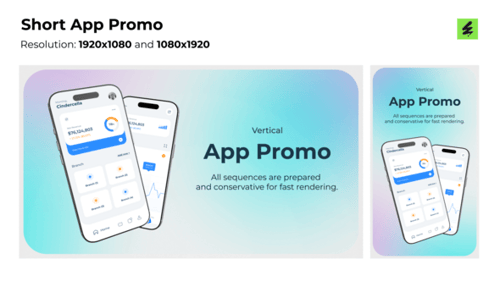 Modern App Promo for Vertical and Horizontal Phone Mockups