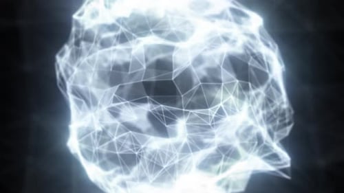 Digital Connected Network Graph Sci-Fi Holographic Projection Matrix - 4K