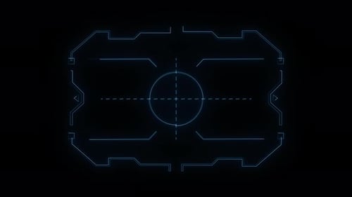 Hud Frame Digital Technology Plexus Lines, Alpha Channel