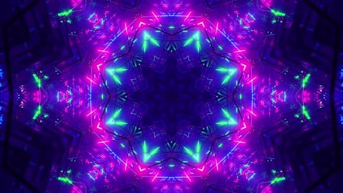 Red Blue Neon Motion Background Vj Loop