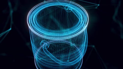 Paint Can Hologram Close Up 4k