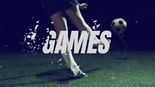 Dynamic Sports Intro with Energetic Text and Logo Reveal