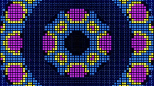 VJ Loop Animation of Pixel Mosaic Ver15