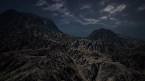 Dark Mountain with the Dark Clouds