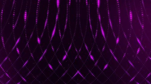 Abstract Glowing Purple Dots Forming Geometric Patterns Loop Background