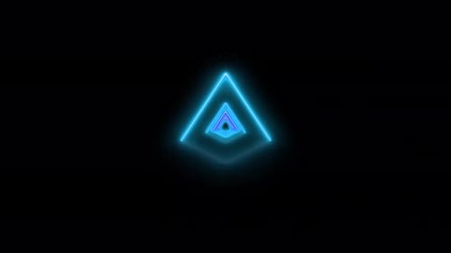 Cyan Neon Tunnel Animated Background