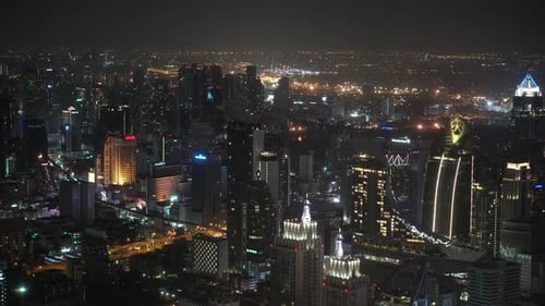 night business district of the metropolis. Corporate and financial centers