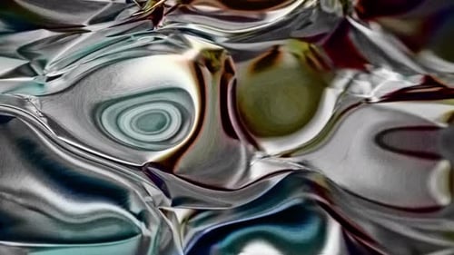 Abstract Fluid Metallic Waves Looping Motion Background