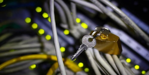 Lock and Key on Server Cables for Security