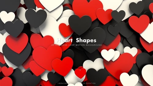 Romantic Floating Hearts Loop Love Background Animation