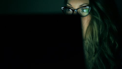 Futuristic Woman Typing