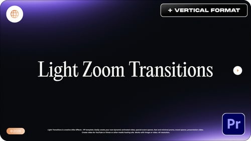 Light Zoom Transitions For Premiere Pro