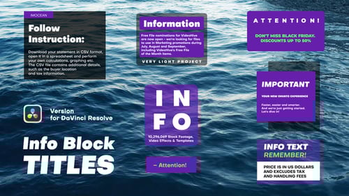 Minimal Info Block Titles for Modern Video Presentations