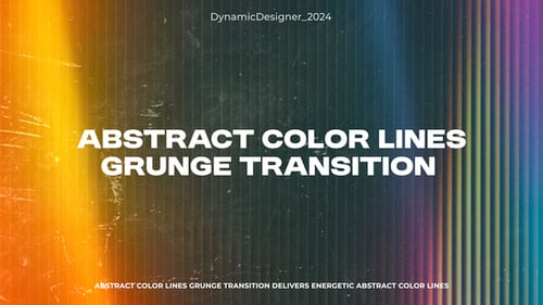 Dynamic Abstract Grunge Color Line Video Transitions