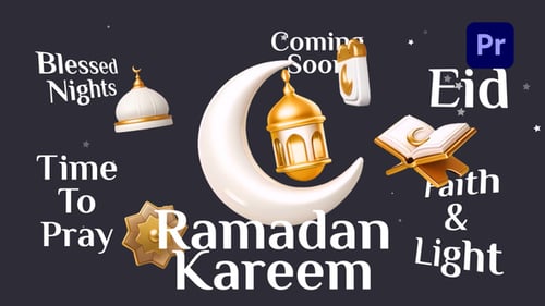 Cute 3D Ramadan Celebration