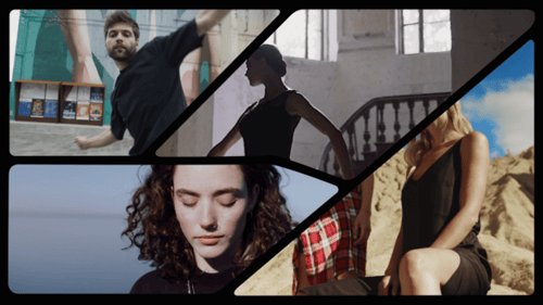 Dynamic Split Screen Opener with Multiple Video Frames