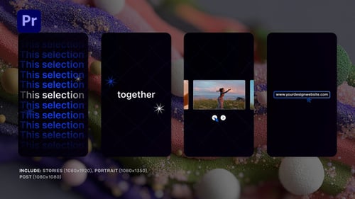 Dynamic Vertical Typography Intro for Social Media