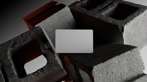 Credit Card Mockup - Concrete Bricks