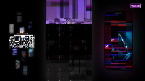 Dynamic Vertical Glitch Transitions for Modern Video Edits