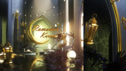 Golden Abstract Ramadan Kareem Elegant Islamic Opener