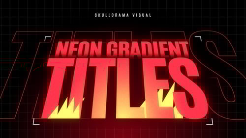 Dynamic Neon Gradient Title Animation Pack