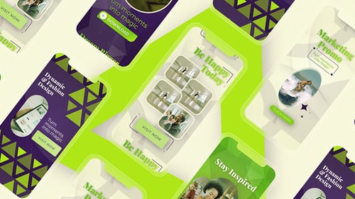 Dynamic Mobile Stories Template for App Marketing Promotion