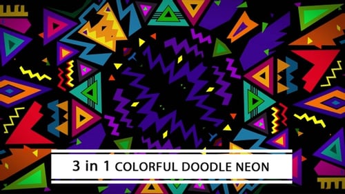 Buntes Doodle Neon