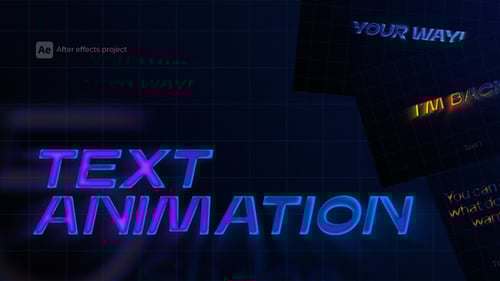Dynamic Glowing Futuristic Text Animations