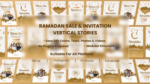 Ramadan Sale And Invitation Stories Pack