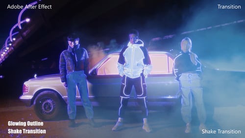Glowing Outline Shake Transition