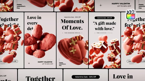 Valentine 3D Posters - for Final Cut Pro