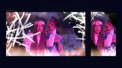 Dynamic Urban Grunge Brush Stroke Video Transitions