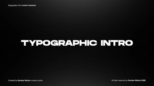 Dynamic Kinetic Typography Intro